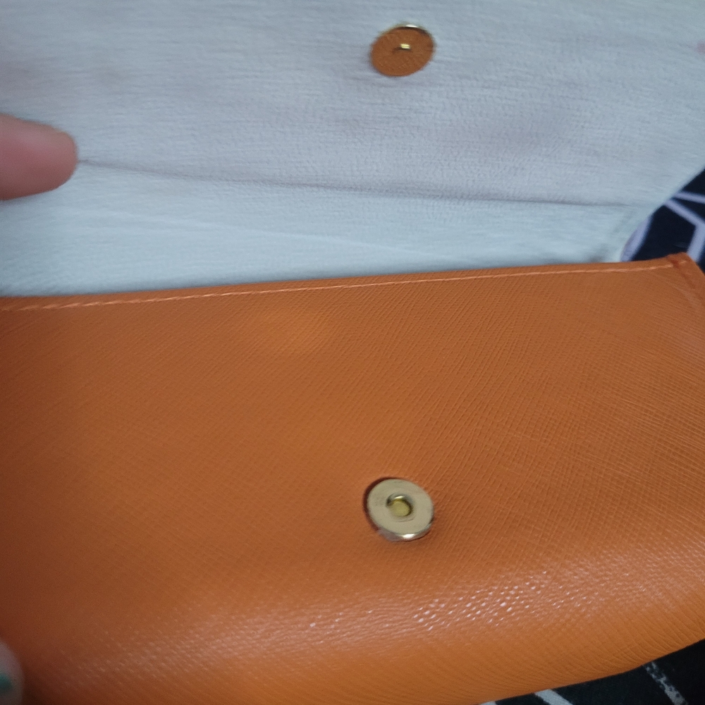 Tory Burch Orange Women's Eye Glass Case - Picture 5 of 6